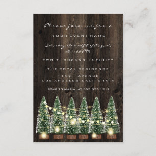 Winter Holiday Christmas Party Wood Rustic Invitation