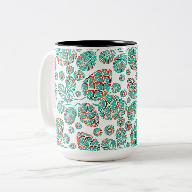 Winter/Holiday/Christmas Pinecone Mug (Front Left)