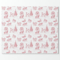 Red Grandmillennial Christmas Wrapping Paper | Zazzle