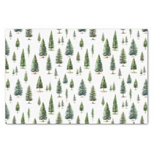 Winter Holiday Christmas Tree Pattern  Tissue Paper