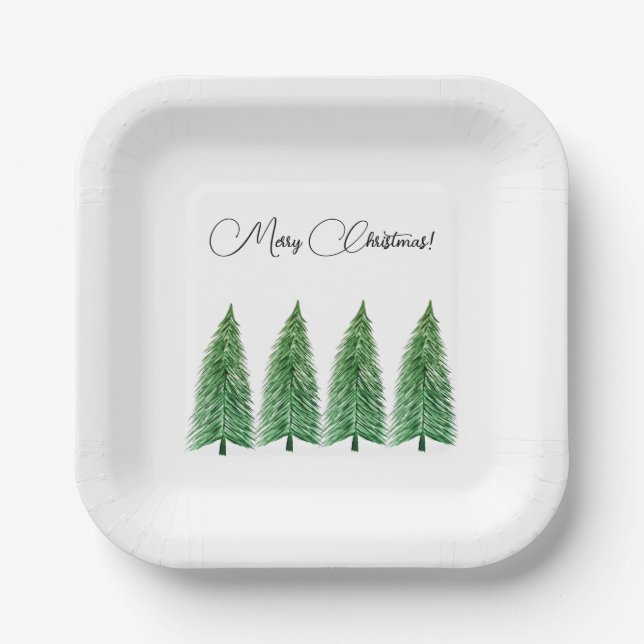 Winter Holiday Country Beauty Paper Plates (Front)