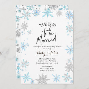 Winter holiday couple shower invitation