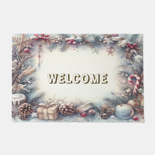 Winter Holiday Doormat