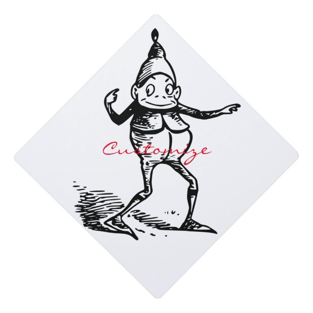 Winter Holiday Elf  Gnome Thunder_Cove Graduation Cap Topper (Front)