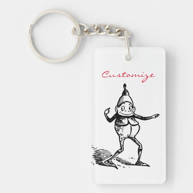 Winter Holiday Elf Gnome Thunder_Cove Keychain (Front)