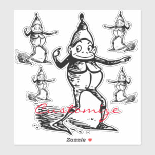 Winter Holiday Elf Gnome Thunder_Cove Sticker