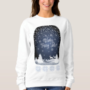 Winter Holiday Fairy Tale Fantasy Snowy Forest Sweatshirt