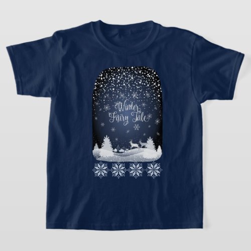 Winter Holiday Fairy Tale Fantasy Snowy Forest T_S T_Shirt