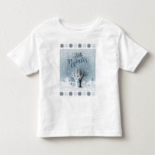 Winter Holiday Fairy Tale Fantasy Snowy Forest Toddler T_shirt