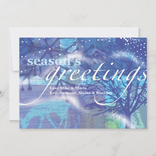 WINTER Holiday Family Greeting Card