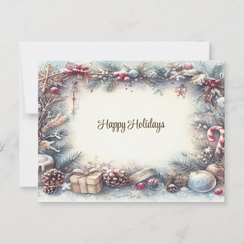 Winter Holiday Frame Postcard