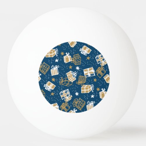 Winter Holiday Gift Boxes Pattern Ping Pong Ball