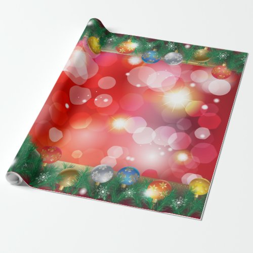 Winter Holiday Gifts Decoration Christmas Fir Tree Wrapping Paper
