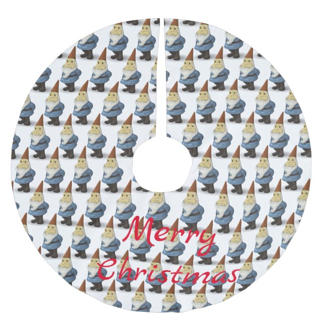 Winter Holiday Gnome Thunder_Cove Brushed Polyester Tree Skirt (Front)