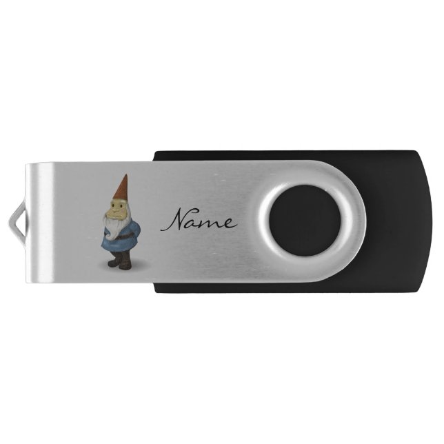 Winter Holiday Gnome Thunder_Cove Flash Drive (Back)
