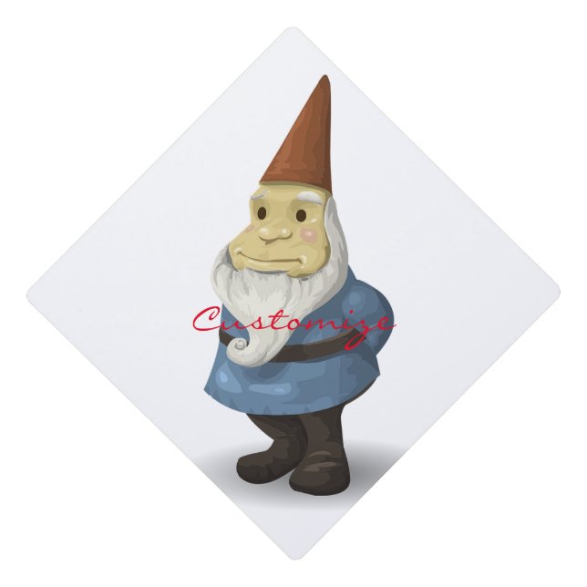 Winter Holiday Gnome Thunder_Cove Graduation Cap Topper (Front)