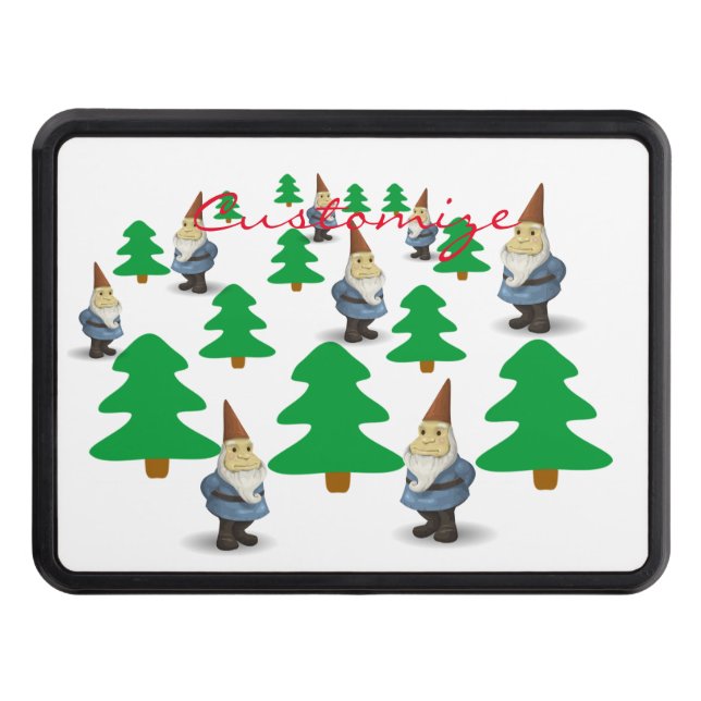 Winter Holiday Gnomes Christmas Trees Thunder_Cove Hitch Cover (Front)