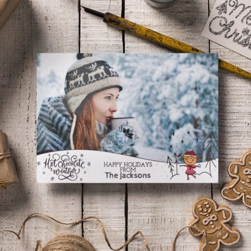 Winter holiday Hot chocolate weather cute overlay