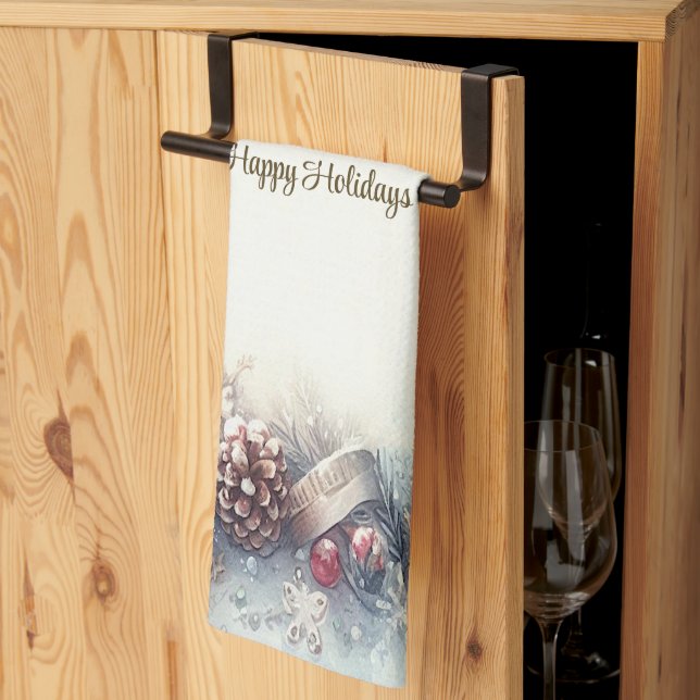 Winter Holiday Kitchen Towel (Thirds Fold)