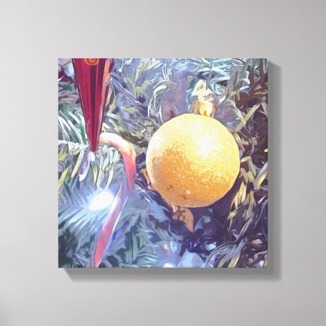 Winter Holiday Ornaments Canvas Print (Front)