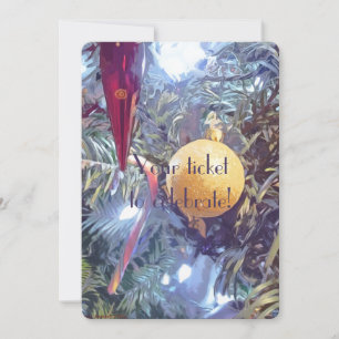 Winter Holiday Ornaments Invitation