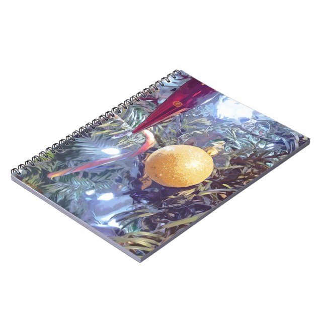 Winter Holiday Ornaments Notebook (Left Side)