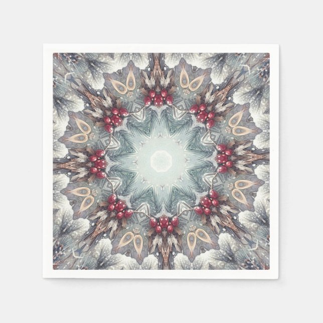 Winter Holiday Paper Napkin (Front)