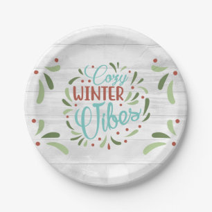 Winter Holiday Paper Plates