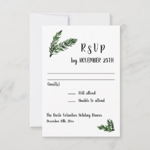 Winter Holiday Party Event Reception Response RSVP