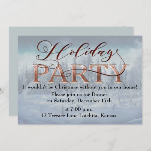 Winter Holiday Party Invitation