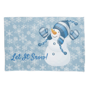 Winter Holiday Pillowcase-Snowman Pillow Case