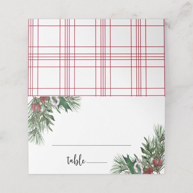 Winter holiday place card (Outside Unfolded)
