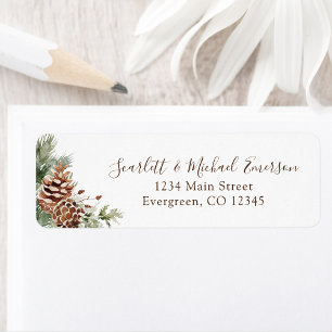 Winter Holiday Return Address Label