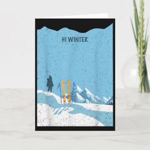 Winter Holiday Ski Christmas Ski X-mas Skiing Skie Card
