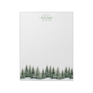Winter Holiday Snow Scene Notepad