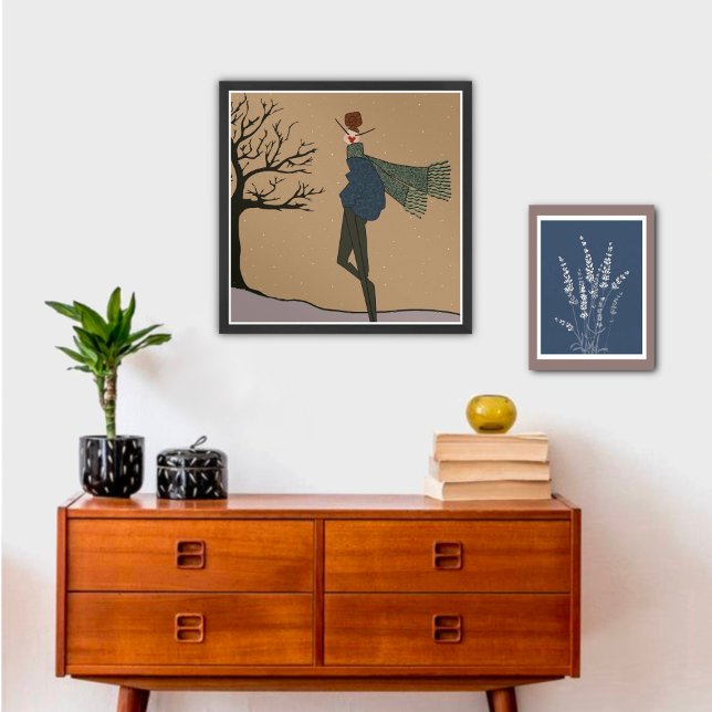  Winter Holiday Snow Weather Glam Fashion Art Poster (Creator Uploaded)