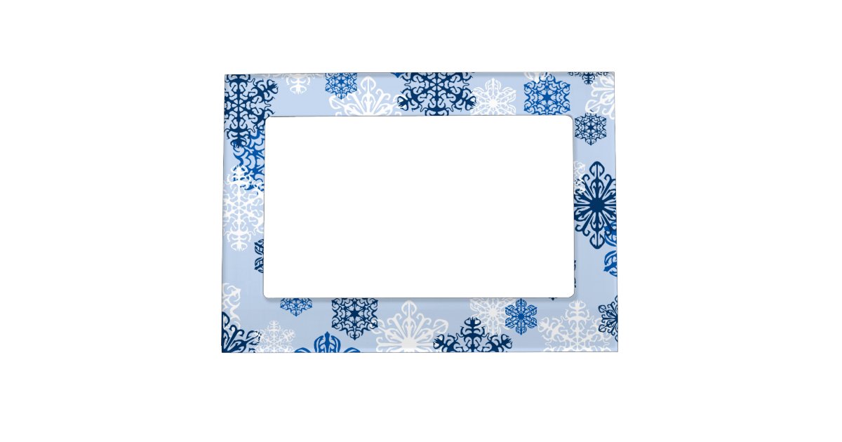 Winter Holiday Snowflake Photo Picture Frame | Zazzle