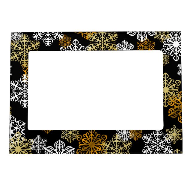 Winter Holiday Snowflake Photo Picture Frame (Front)