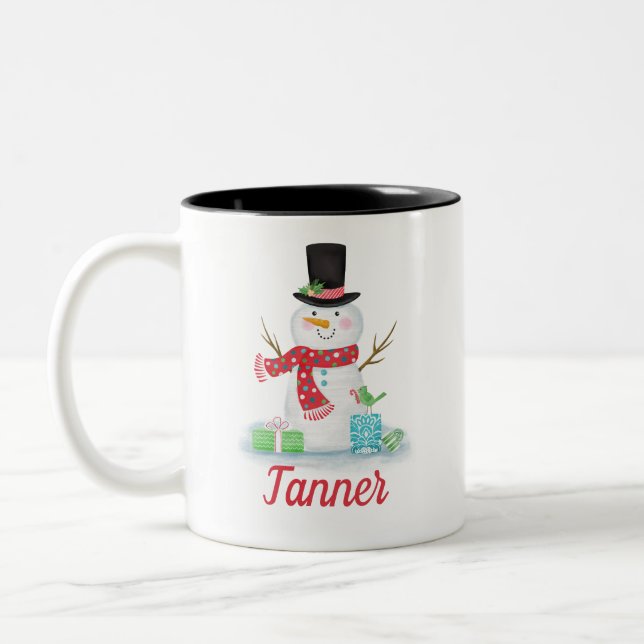 Winter Holiday Snowman Mug (Left)