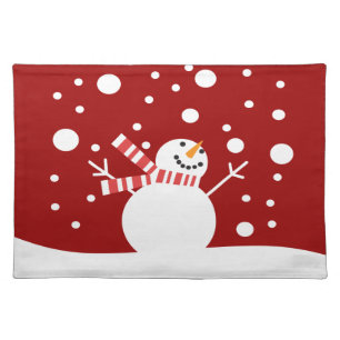 Winter Holiday Snowman Placemat