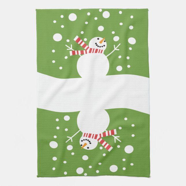 Winter Holiday Snowman Towel (Vertical)