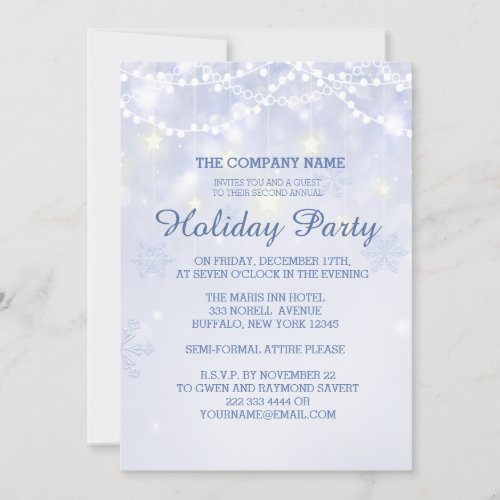 Winter Holiday Sparkle Office Invitations