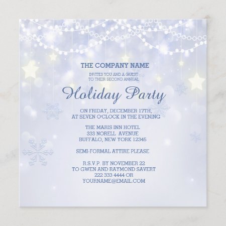 Winter Holiday Sparkle Office Invitations