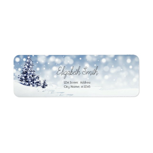 Winter holiday time label (Front)