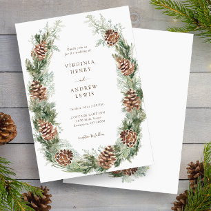 Winter Holiday Wedding Invitation