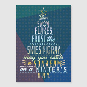 Winter Holidays Christmas Tree Snowflakes Poem