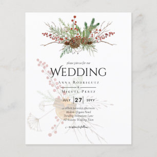 Winter Holidays Christmas Wedding Invitation Flyer