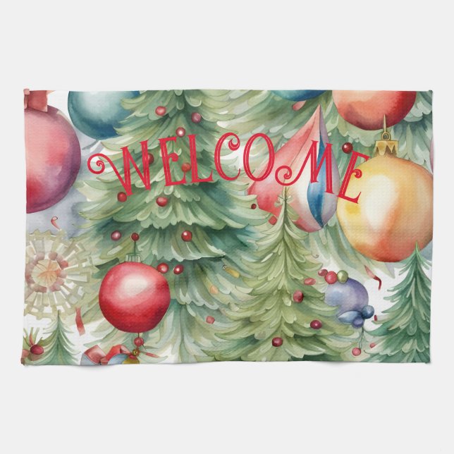 Winter Holidays Décor Kitchen Towel (Horizontal)
