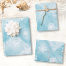 Winter Holidays Elegant Blue Snowflakes Christmas