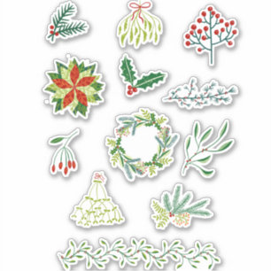 Winter Holidays Foliage Sticker